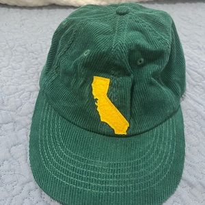 California logo corduroy unstructured hat. New. Never worn